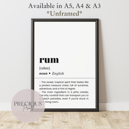 Rum Definition Poster