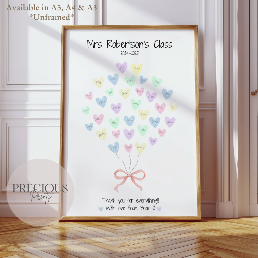 Personalised Thank You Teacher Print