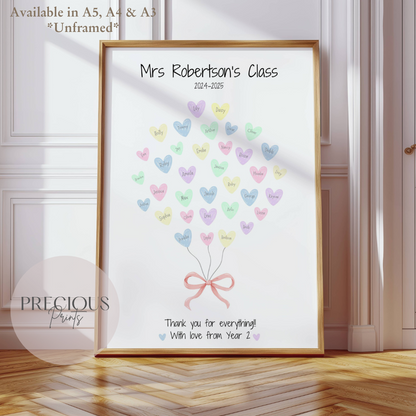 Personalised Thank You Teacher Print