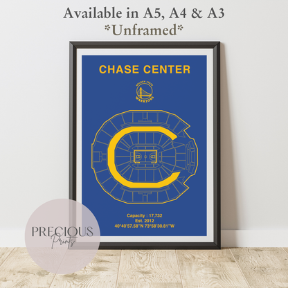 Golden State Warriors Chase Center Stadium Poster
