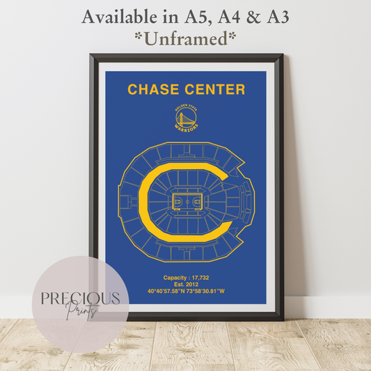 Golden State Warriors Chase Center Stadium Poster