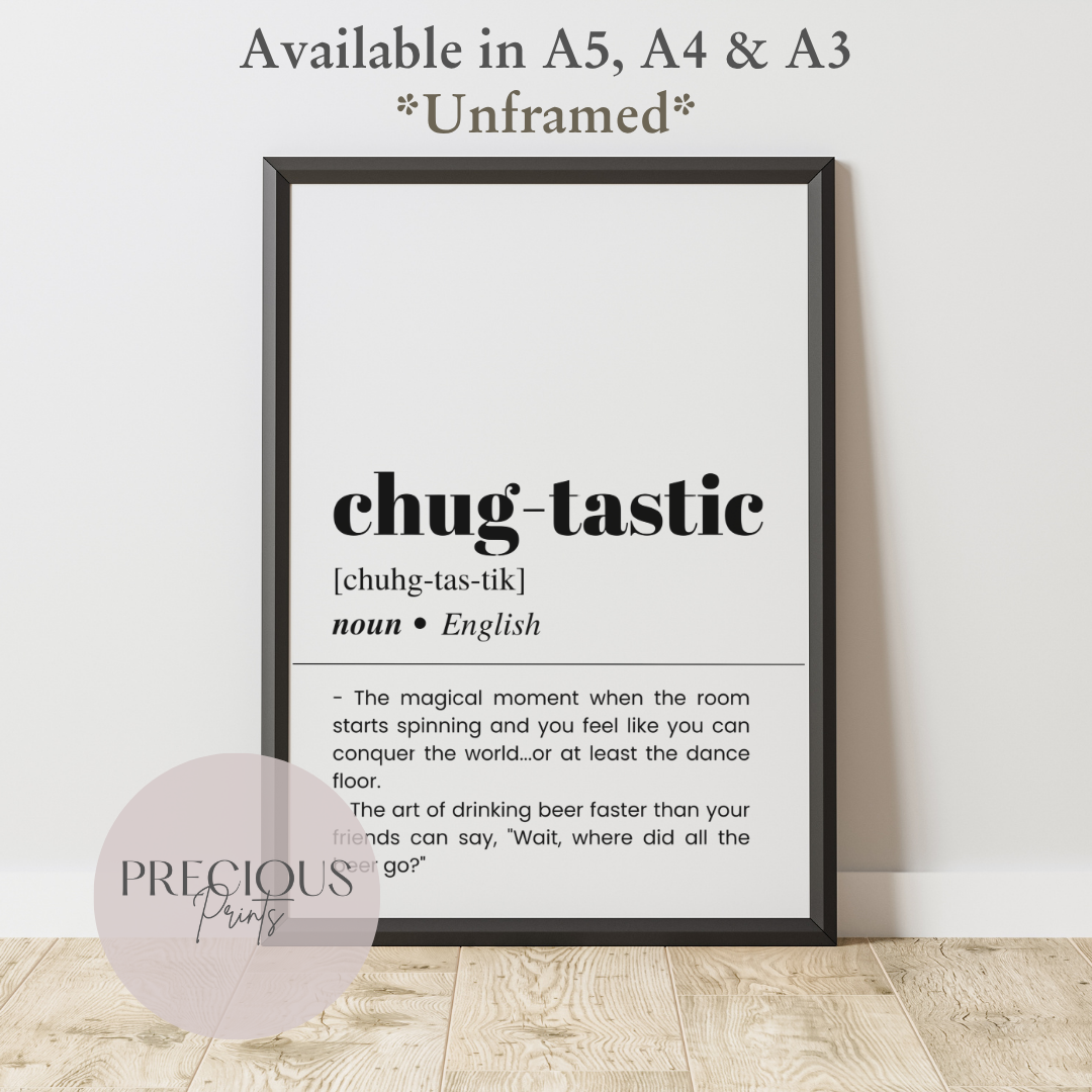 Chug-tastic Definition Poster