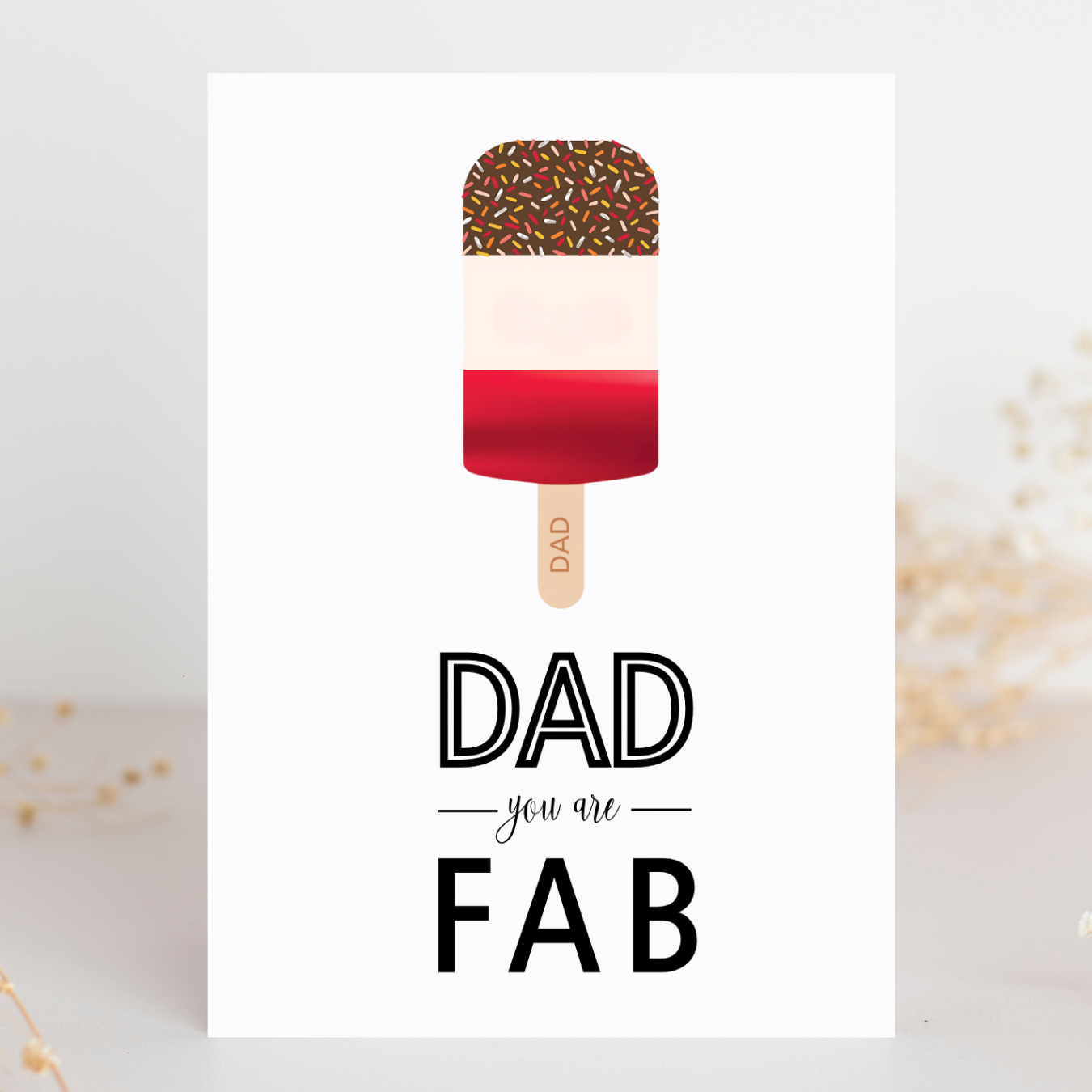 Funny Father's Day Card / Dad You Are Fab / Birthday Card / Dad Gift