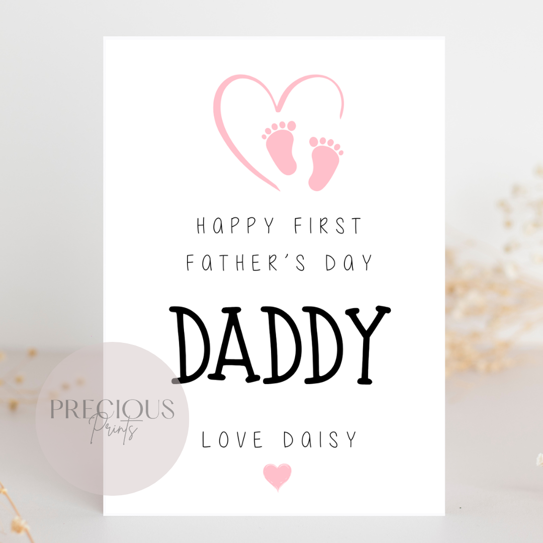 Personalised Happy First Father's Day Card / You're My Wonderwall / Happy Father's Day