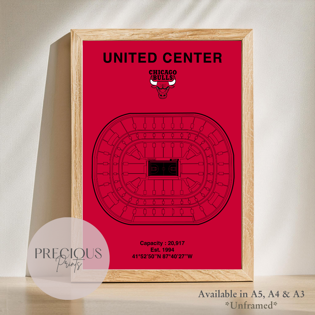 Chicago Bulls / United Center / American Baskell Poster