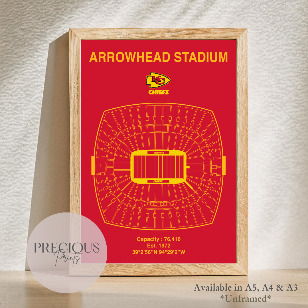 Kansas City Chiefs Arrowhead Stadium Poster