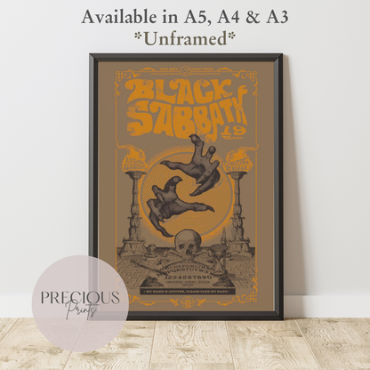 Black Sabbath Concert Flyer Poster / Santiago Chile 2016