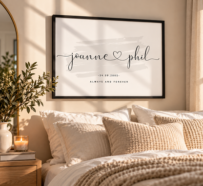 Personalised Couples Name Print