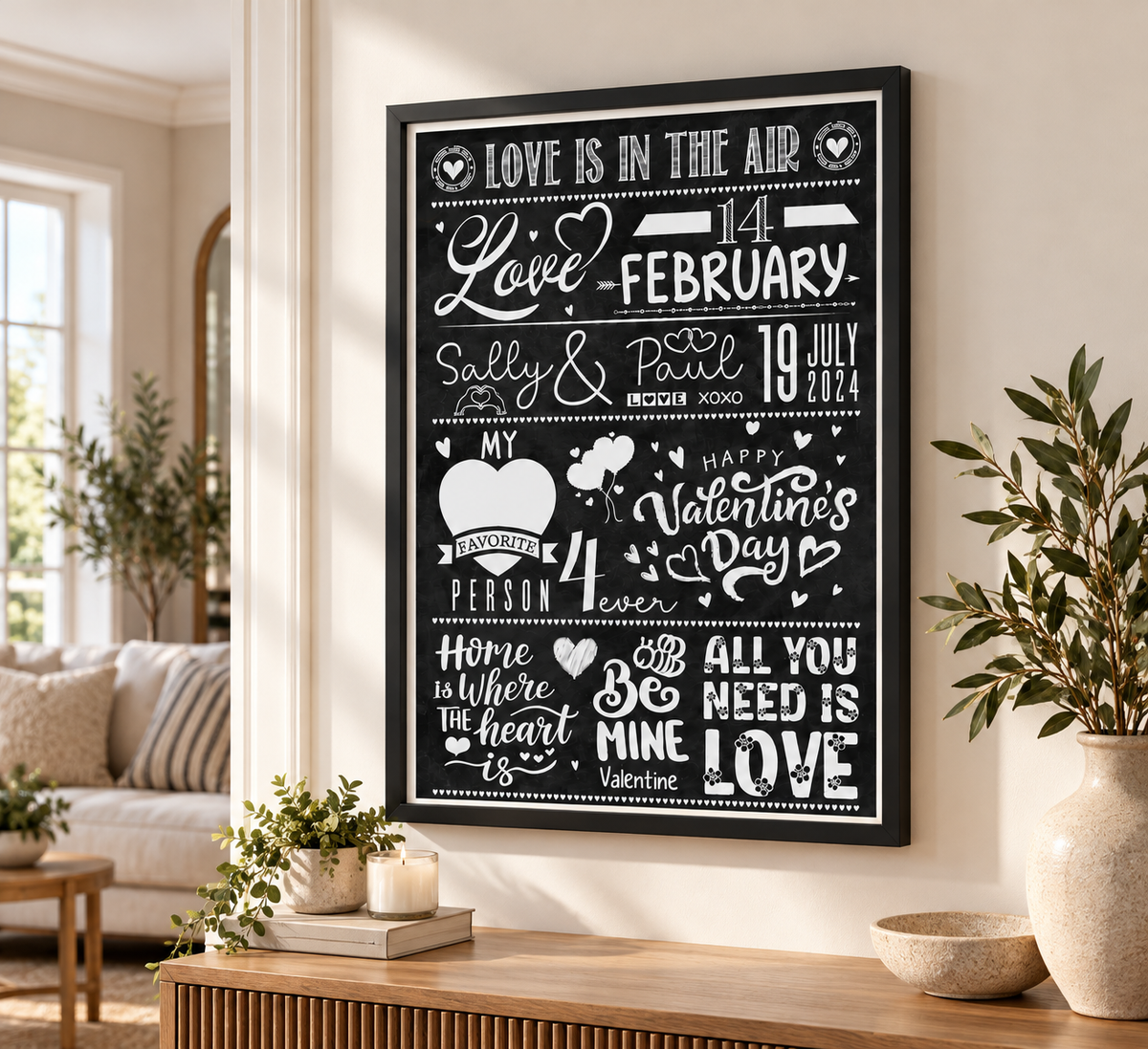 Personalised Valentine's Day Print