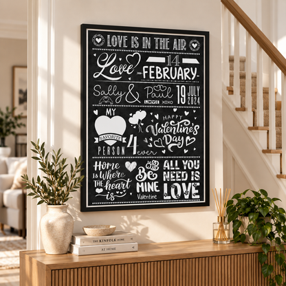 Personalised Valentine's Day Print