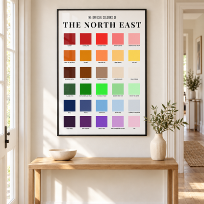 North East Colour Chart Print