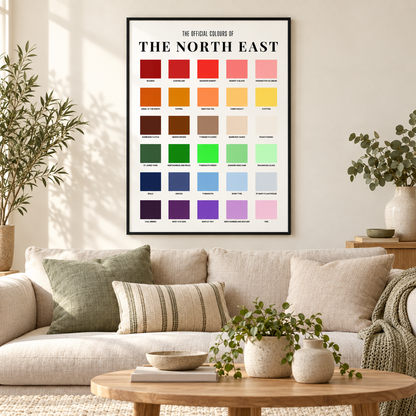 North East Colour Chart Print