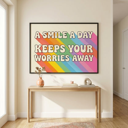 A Smile A Day Rainbow Print