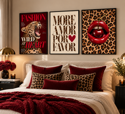 Luxury Leopard Wall Art Set of 3