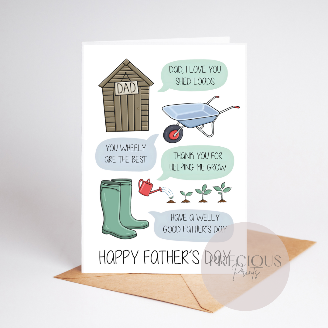Father's Day Gardening Card / Happy Father's Day