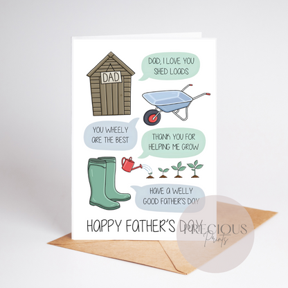 Father's Day Gardening Card / Happy Father's Day