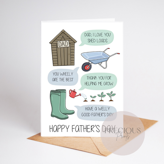 Father's Day Gardening Card / Happy Father's Day