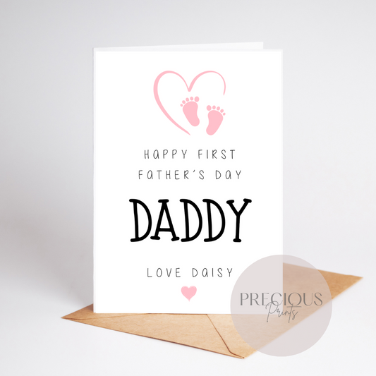Personalised Happy First Father's Day Card / You're My Wonderwall / Happy Father's Day