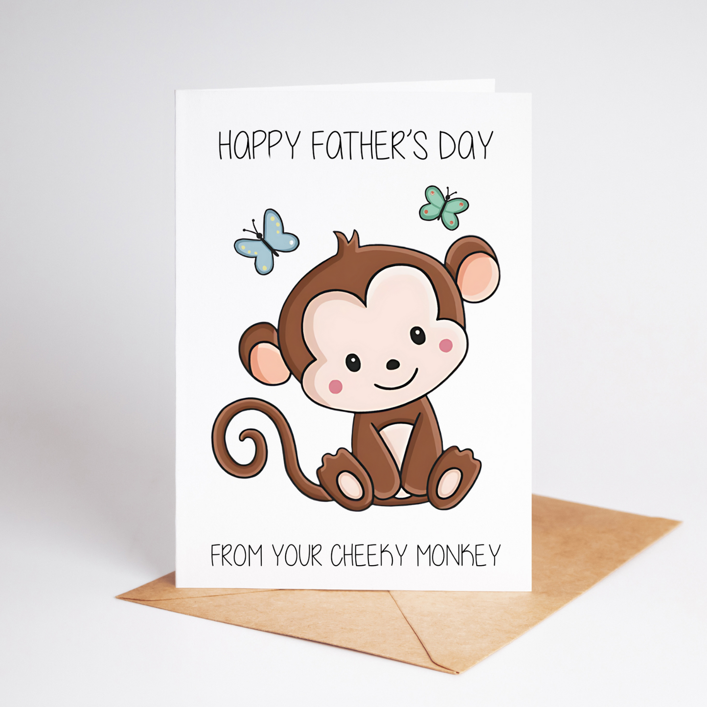 Father's Day Card / Daddy's Day Card / Cute Father's Day Card / Cheeky Monkey