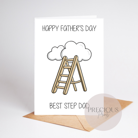 Step Dad Funny Father's Day Card / Daddy's Day Card / Cute Father's Day Card