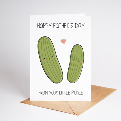 From Your Little Pickle Cute Father's Day Card / Daddy's Day Card / Cute Father's Day Card