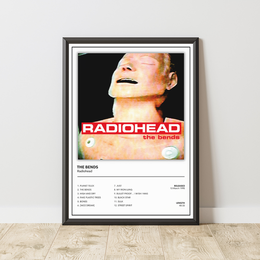 Radiohead Album Cover Poster / The Bends / Music Poster