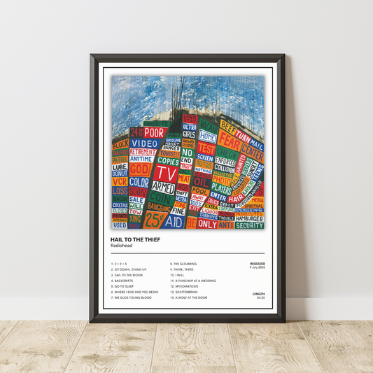 Radiohead Album Cover Poster / Hail to the Thief / Music Poster