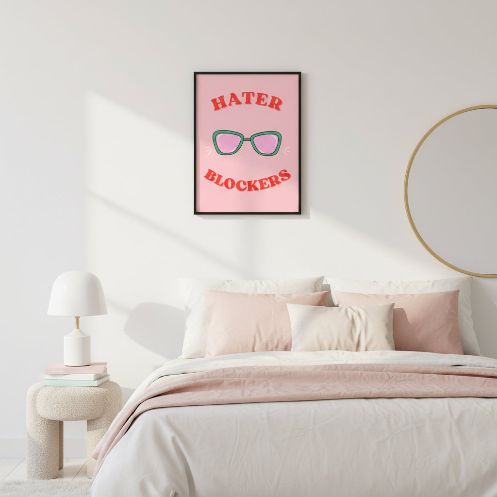 Hater Blockers Funny Preppy Art Print