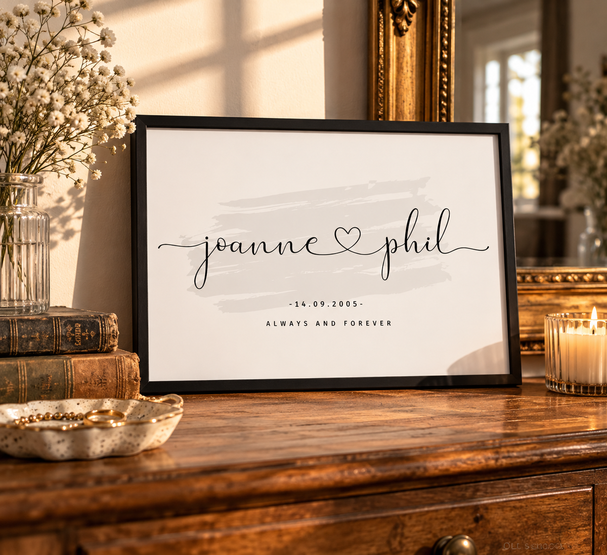 Personalised Couples Name Print