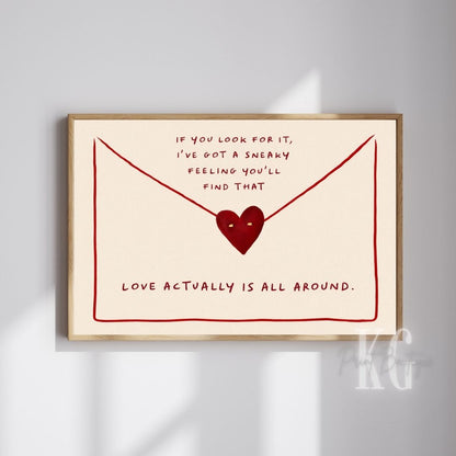 Love Actually Inspired Quote Print