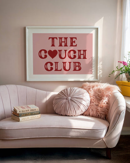 Pink & Red Living Room Print