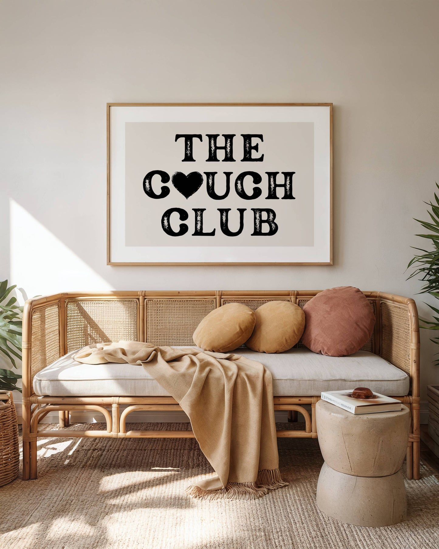 The Couch Club Beige Living Room Print