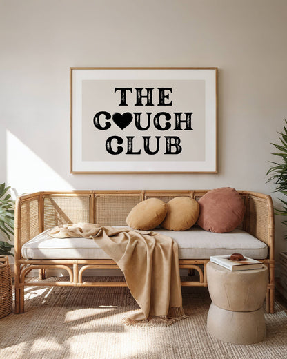 The Couch Club Beige Living Room Print