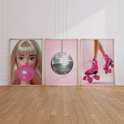 Set of 3 Barbie Prints