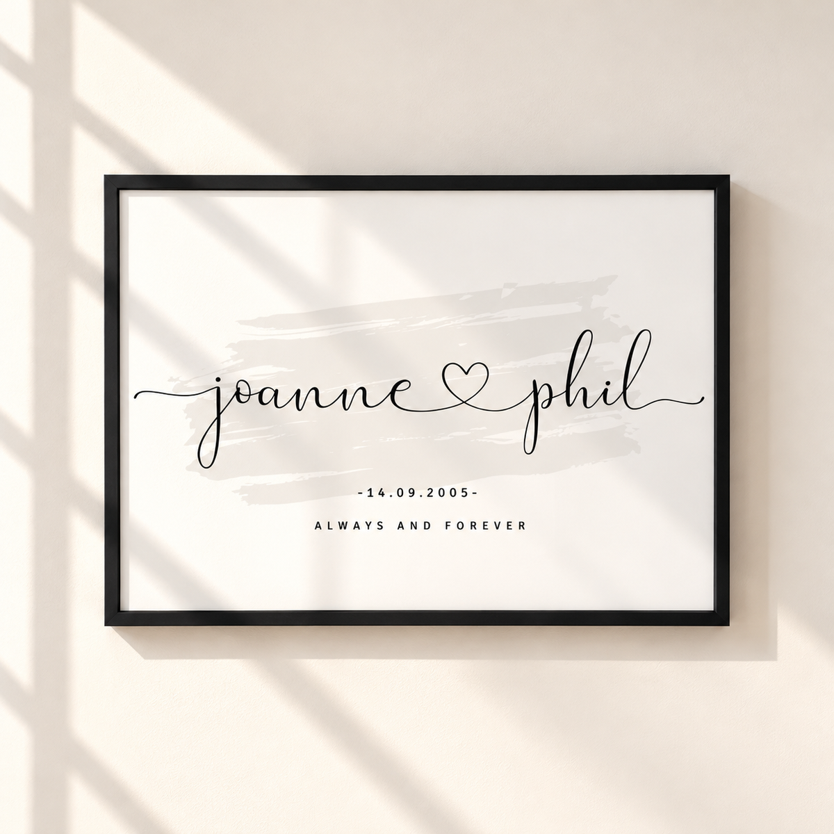 Personalised Couples Name Print