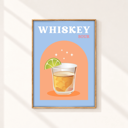 Whiskey Sour Cocktail Print