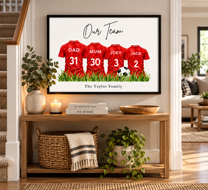Personalised Nottingham Forest Family Football Print