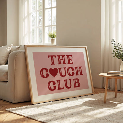 Pink & Red Living Room Print