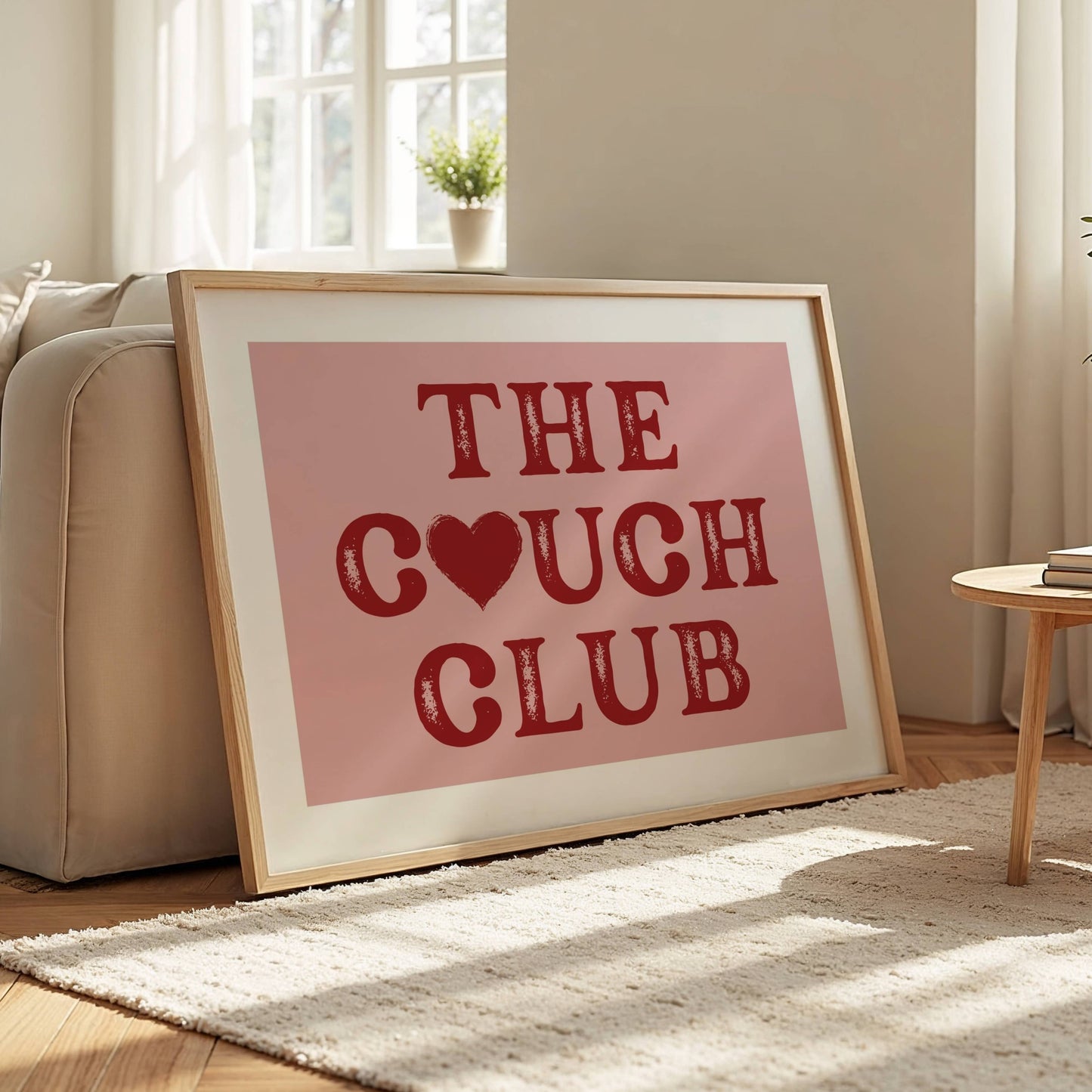 Pink & Red Living Room Print