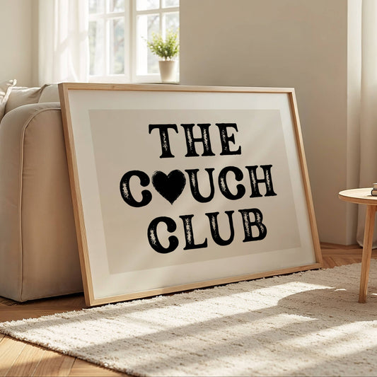 The Couch Club Beige Living Room Print