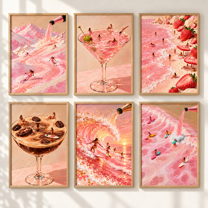 Pink Martini Wall Art Print