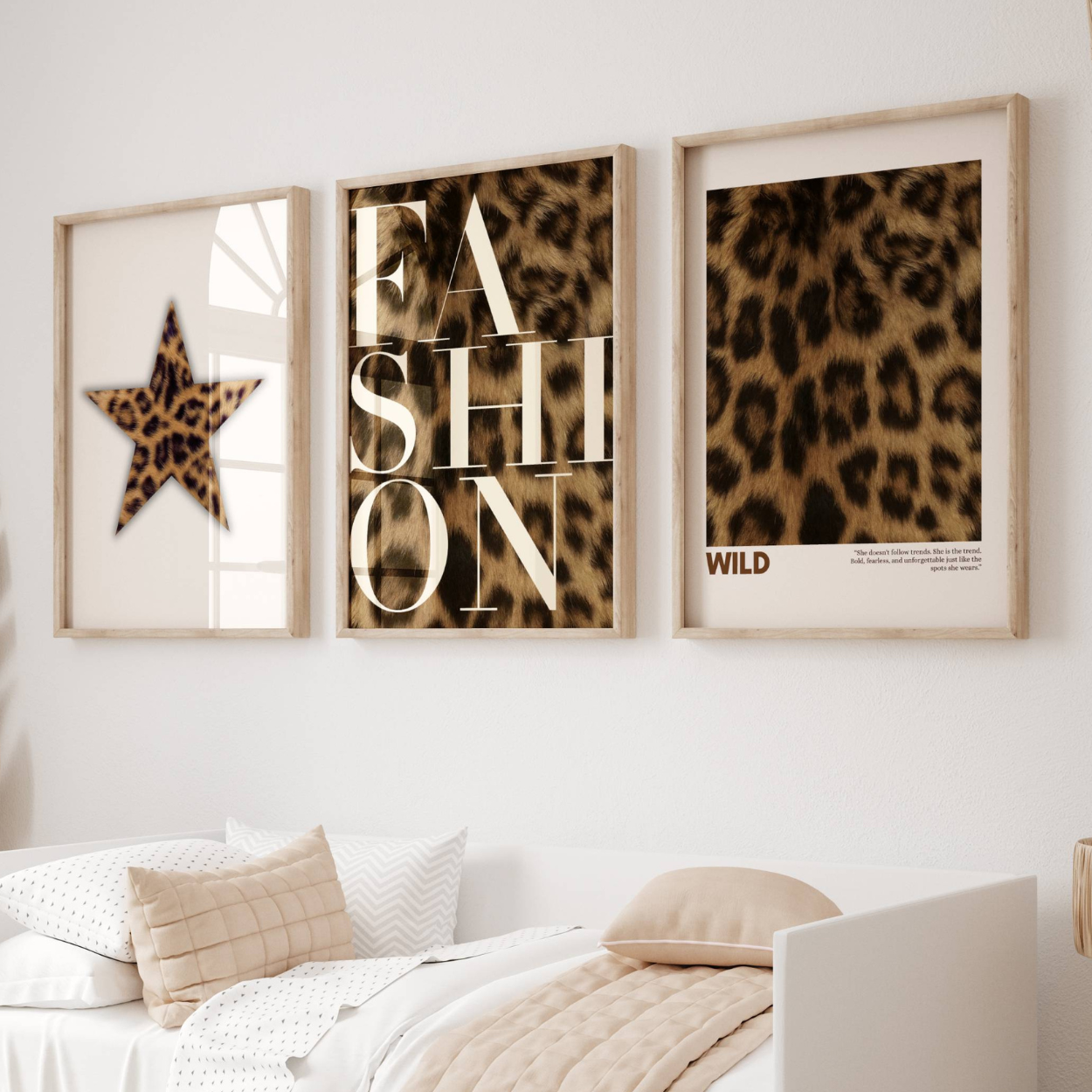 Leopard Print Fashion Wall Art Set of 3