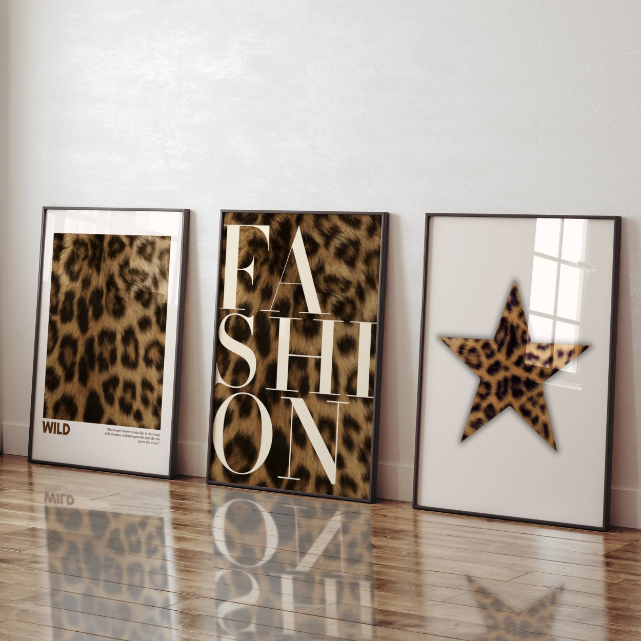 Leopard Print Fashion Wall Art Set of 3