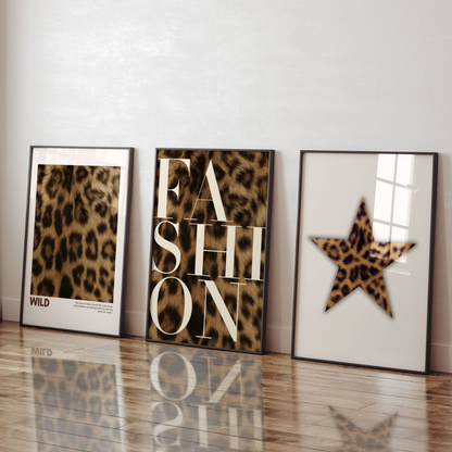 Leopard Print Fashion Wall Art Set of 3