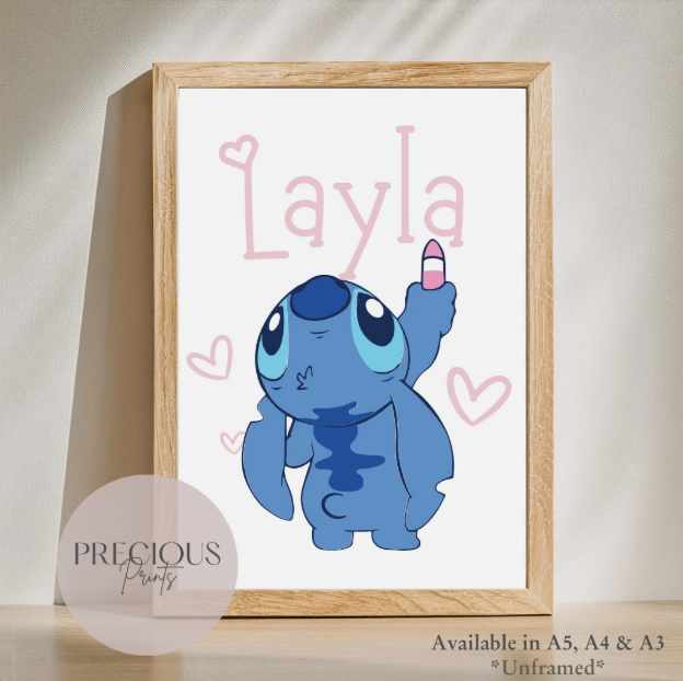 Set of 3 Personalised Stitch Prints