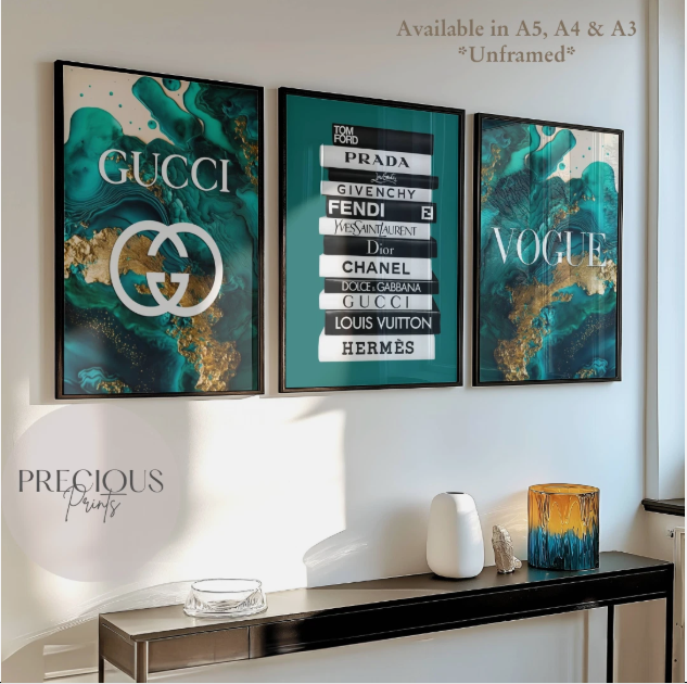 Set of 3 Fashion Designer Prints