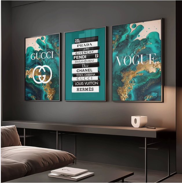 Set of 3 Fashion Designer Prints