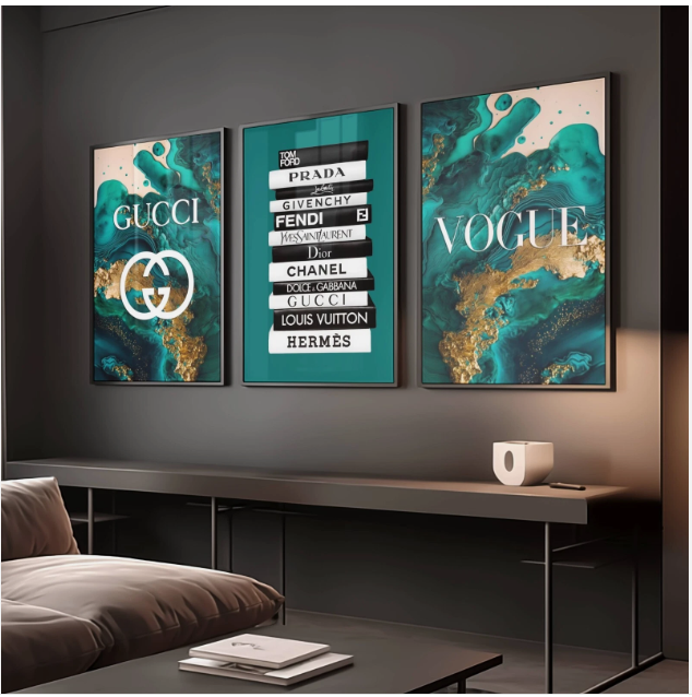 Set of 3 Fashion Designer Prints