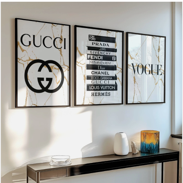 Set of 3 Luxury Fashion Prints