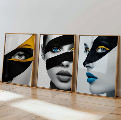 Set of 3 Stylish Fashion Feminine Prints